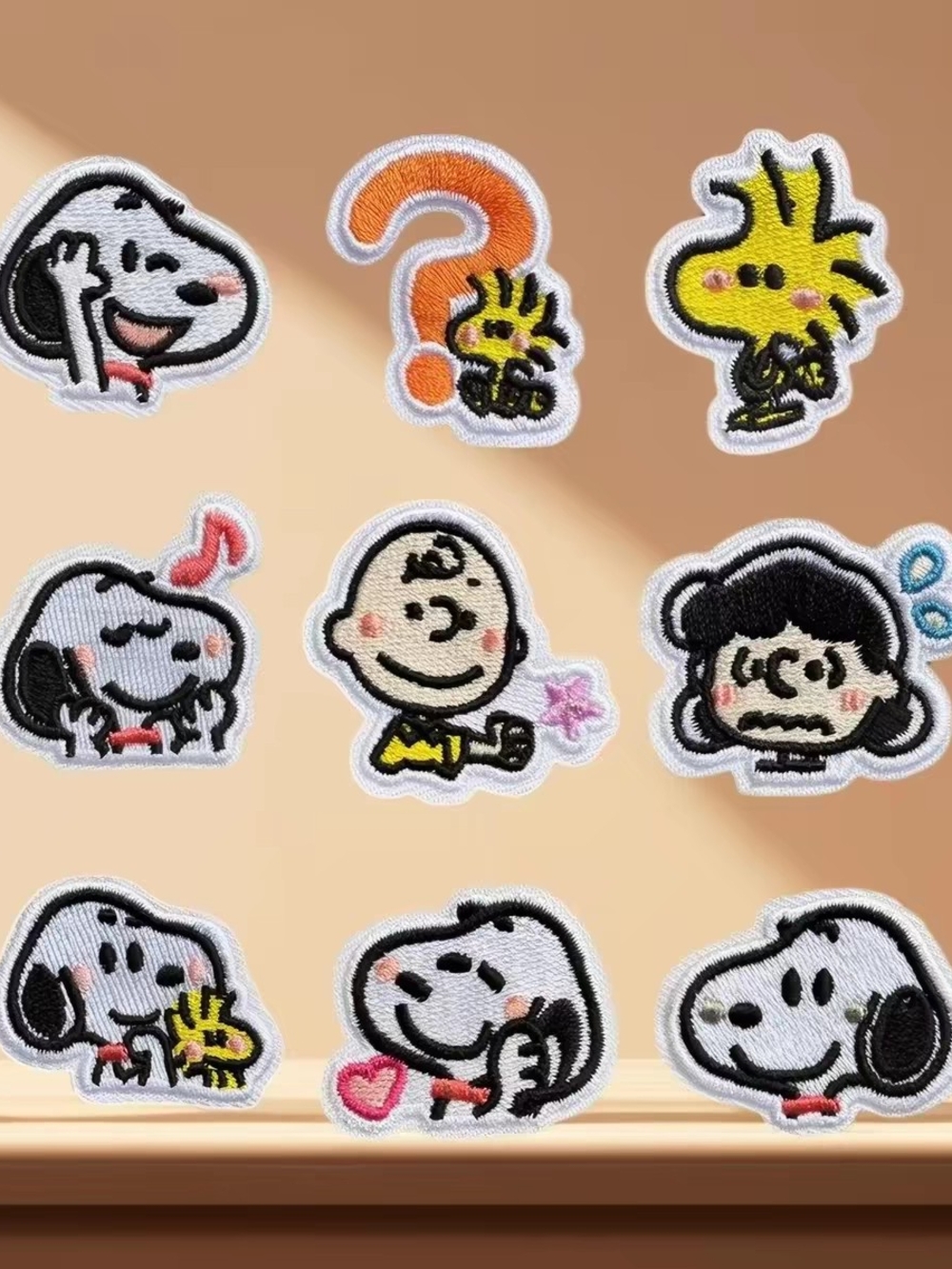 Snoopy Embroidered Patch Set, New Without Tag Woodstock Charlie Brown
